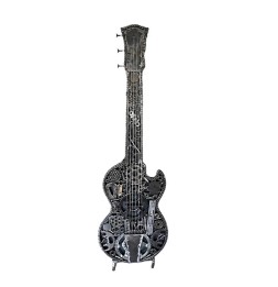 Guitare électrique sculpture métallique 145x45x35cm