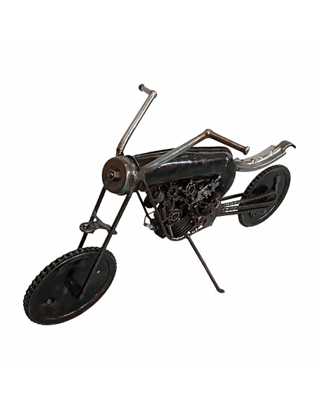 Moto chopper sculpture métallique 90x50x35cm
