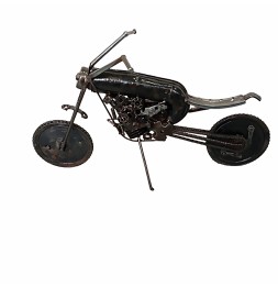 Moto chopper sculpture métallique 90x50x35cm