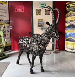 Bouquetin sculpture métallique 130x120x40cm