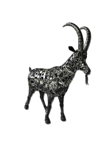 Bouquetin sculpture métallique 130x120x40cm