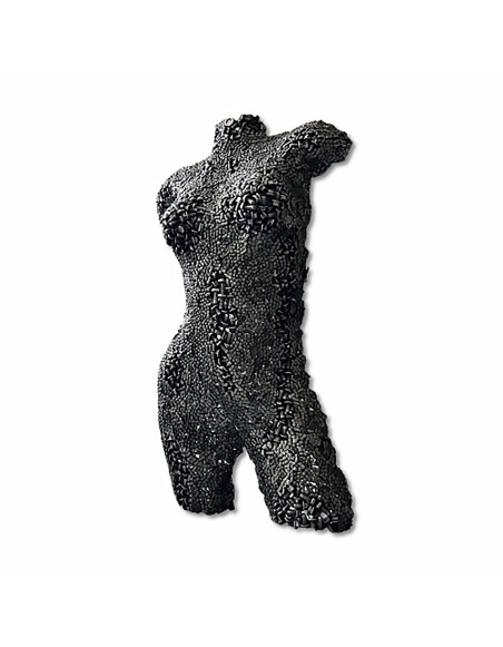 Buste femme sculpture métallique 75x40x30cm