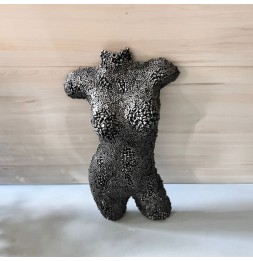 Buste femme sculpture métallique 75x40x30cm