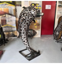 Dauphin sculpture métallique 140x95x60cm