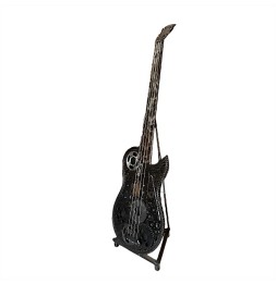 Guitare basse sculpture métallique 160x50x40cm