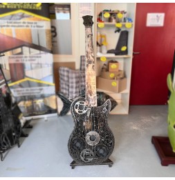 Guitare basse sculpture métallique 160x50x40cm