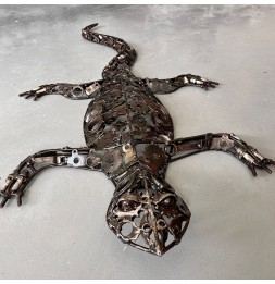 Lézard sculpture métallique 150x70x10cm