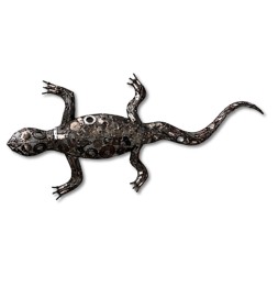 Lézard sculpture métallique...