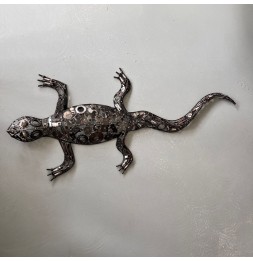 Lézard sculpture métallique 150x70x10cm