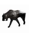 Panthère noire sculpture métallique 200x90x45cm