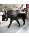 Panthère noire sculpture métallique 200x90x45cm