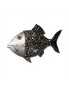 Poisson sculpture métallique 100x60x20cm