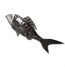 Poisson sculpture métallique 100x60x20cm