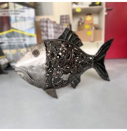 Poisson sculpture métallique 100x60x20cm