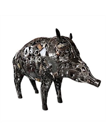 Sanglier sculpture métallique 130x80x55cm