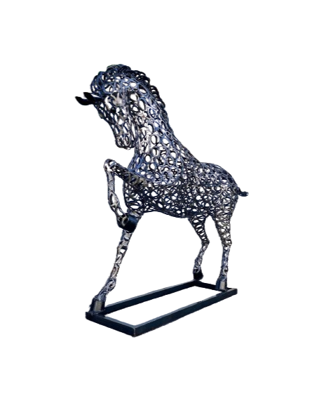 Cheval sculpture métallique 290x205x60cm