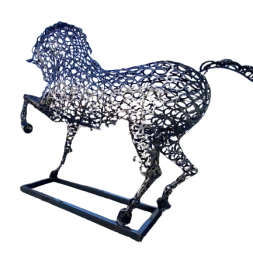 Cheval sculpture métallique 290x205x60cm