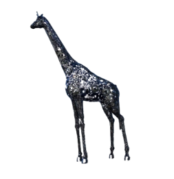 Girafe sculpture métallique...