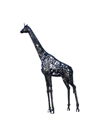 Girafe sculpture métallique 283x190x45cm