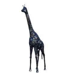 Girafe sculpture métallique 283x190x45cm