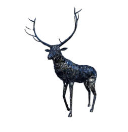 Cerf sculpture métallique...