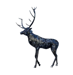 Cerf sculpture métallique 270x200x150cm