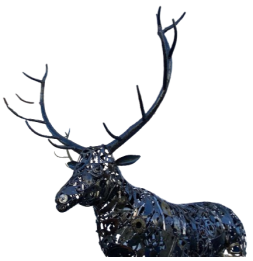 Cerf sculpture métallique 270x200x150cm