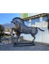 Cheval sculpture métallique 290x205x60cm
