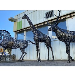 Girafe sculpture métallique 283x190x45cm