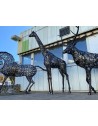 Girafe sculpture métallique 283x190x45cm