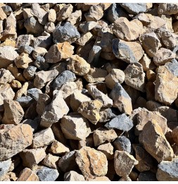 Pierre à gabion jaune et...