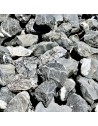 Pierre à gabion gris anthracite veiné blanc en vrac