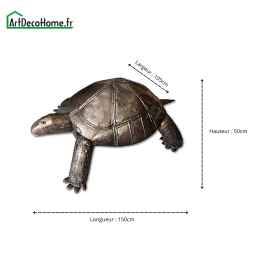 Tortue sculpture métallique 150x105x50cm
