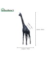 Girafe sculpture métallique 283x190x45cm