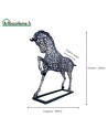 Cheval sculpture métallique 290x205x60cm