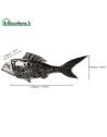 Poisson sculpture métallique 100x60x20cm