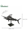 Poisson espadon sculpture métallique 60x110x45cm