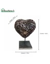 Coeur sculpture métallique 45x30x20cm