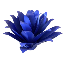 Fleur azur sculpture métallique