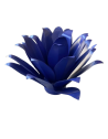 Fleur azur sculpture métallique
