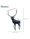Cerf sculpture métallique 270x200x150cm
