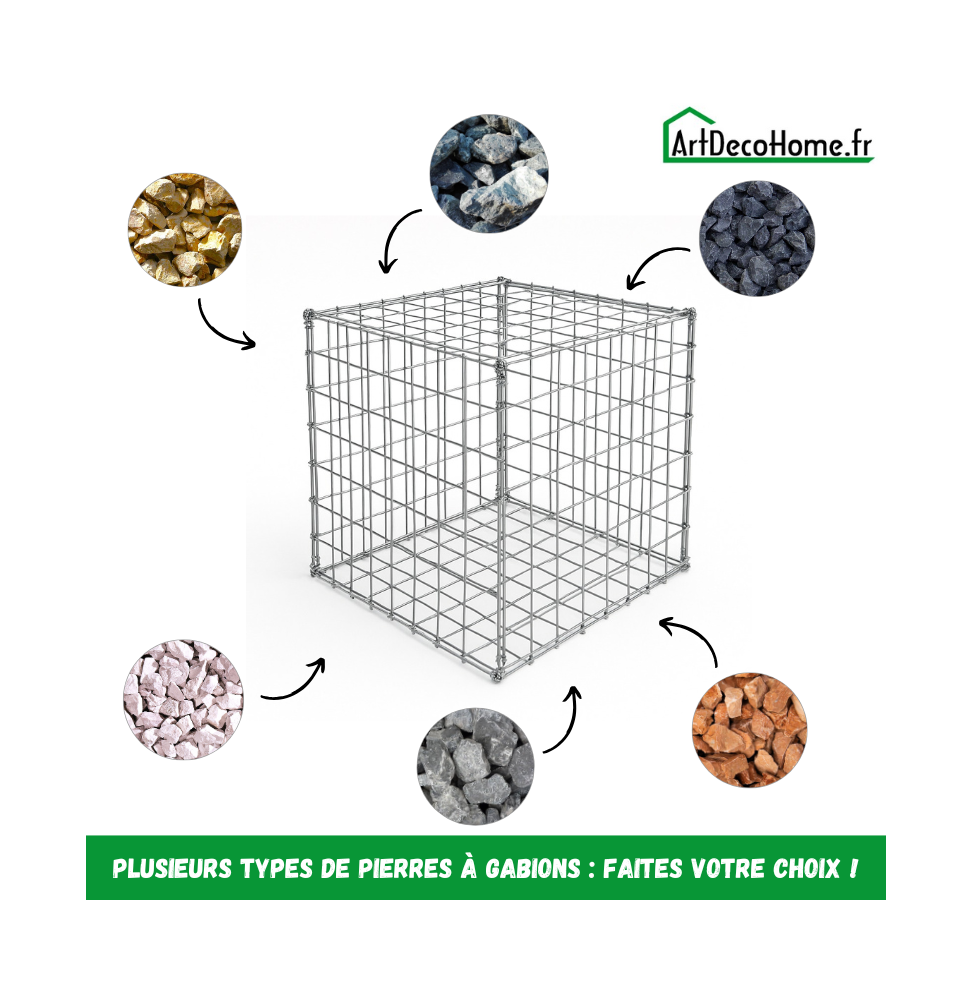 Gabion 50x50x50 cm (remplie)