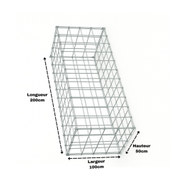 Gabion 200x100x50 cm (vide)