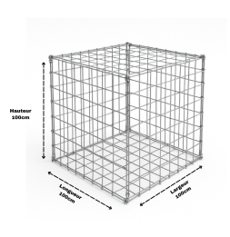 Gabion 100x100x100 cm (remplie)
