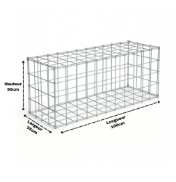 Gabion 100x25x50 cm (remplie)