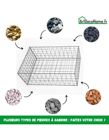 Gabion 100x50x100 cm (remplie)