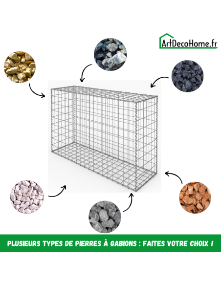 Gabion 150x50x100 cm (remplie)