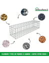 Gabion 200x50x50 cm (remplie)