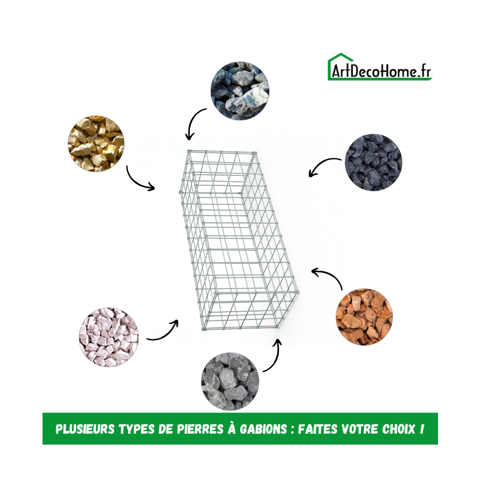 Gabion 200x100x50 cm (remplie)