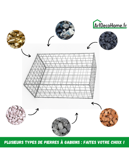 Gabion 100x100x50 cm (remplie)